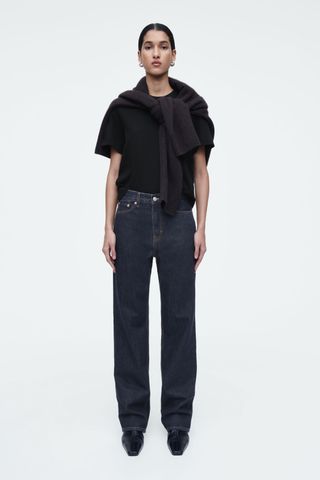 Column Straight-Leg Jeans