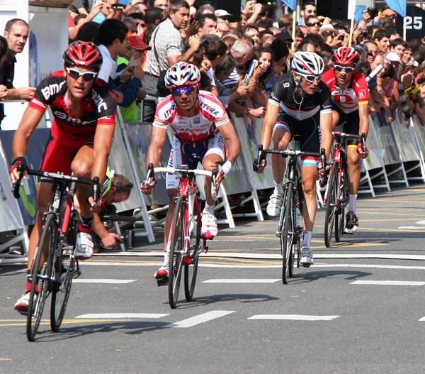 Greg Van Avermaet (BMC) won the sprint for the final podium spot.