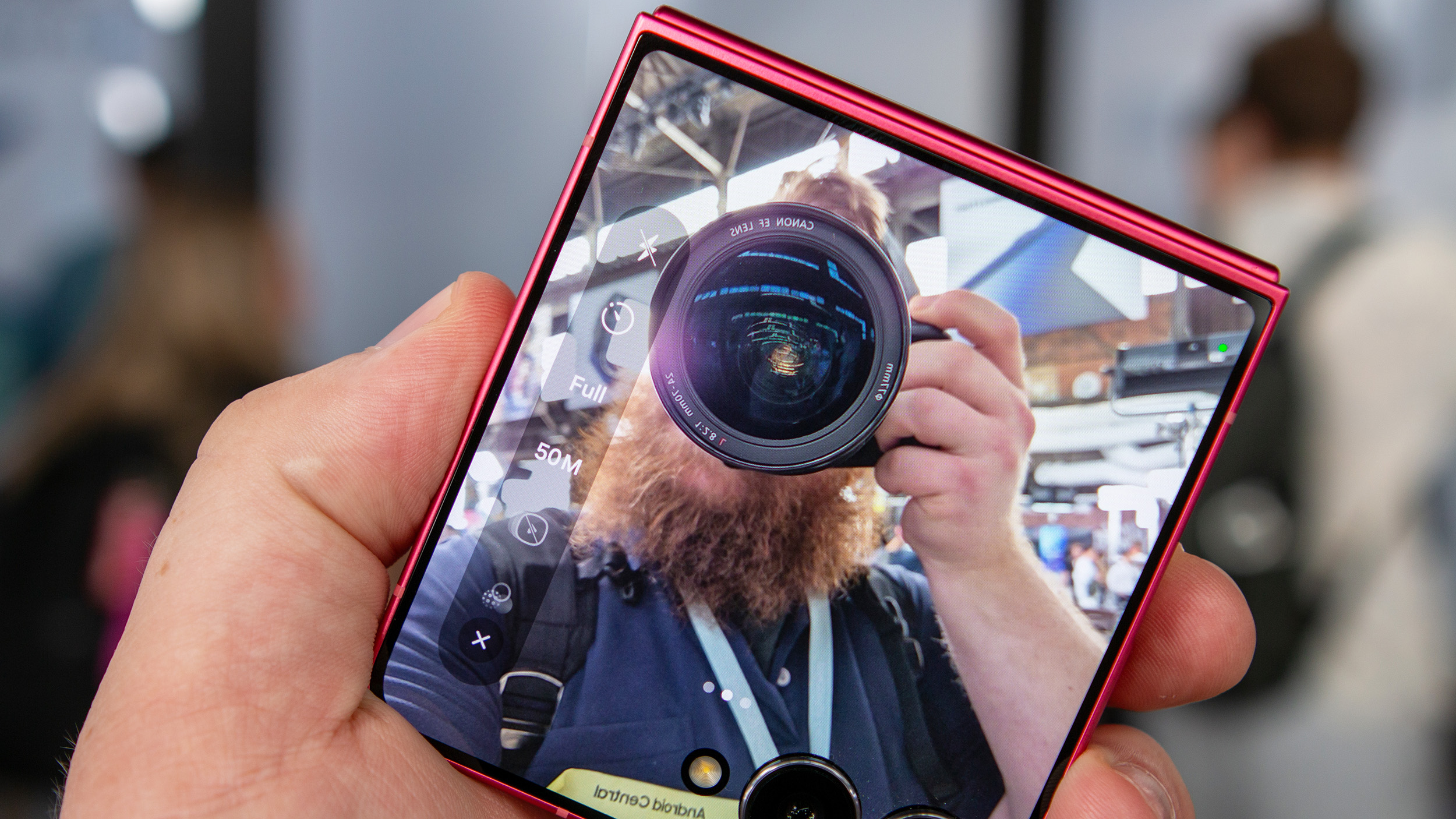Selfie camera using cover screen on Galaxy Z Flip 7