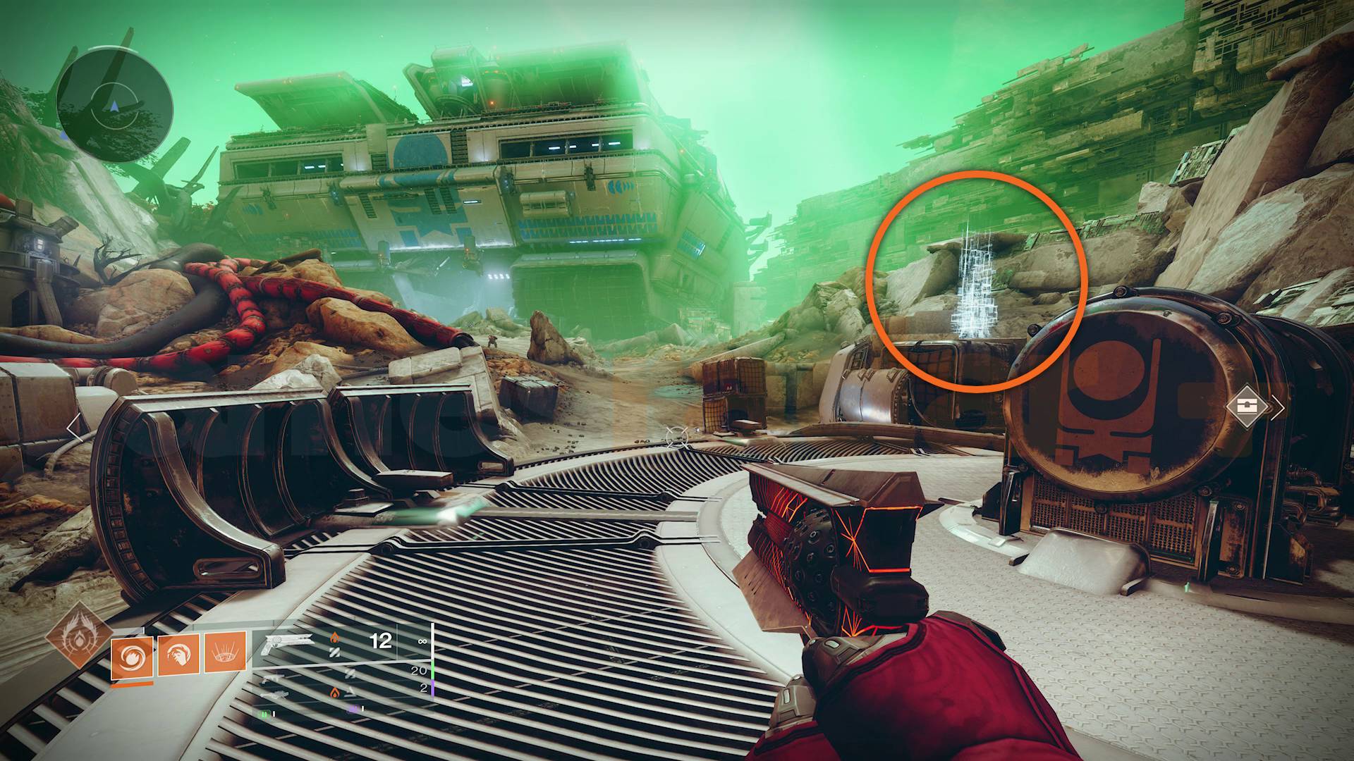 Destiny 2 Assimilated Demolishers Vex conflux beacon in Watcher's Grave on Nessus