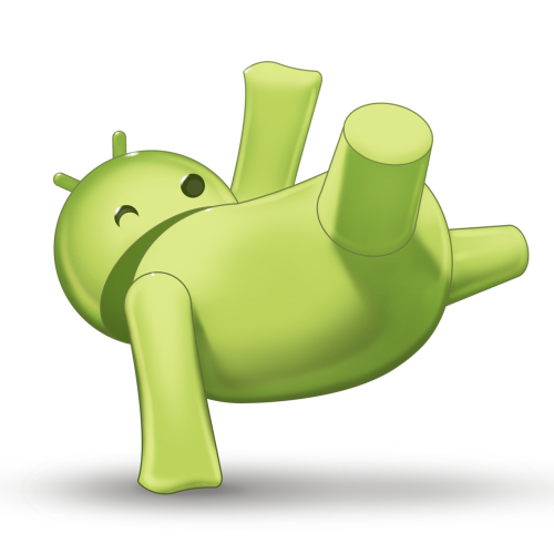 Lloyd, the Android Central mascot, break-dancing