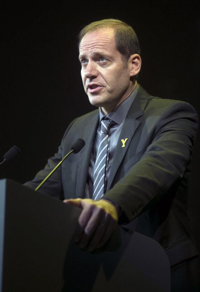 Tour de France director Christian Prudhomme unveils the 2014 Tour de France route