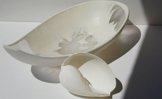 Dish made from white shell