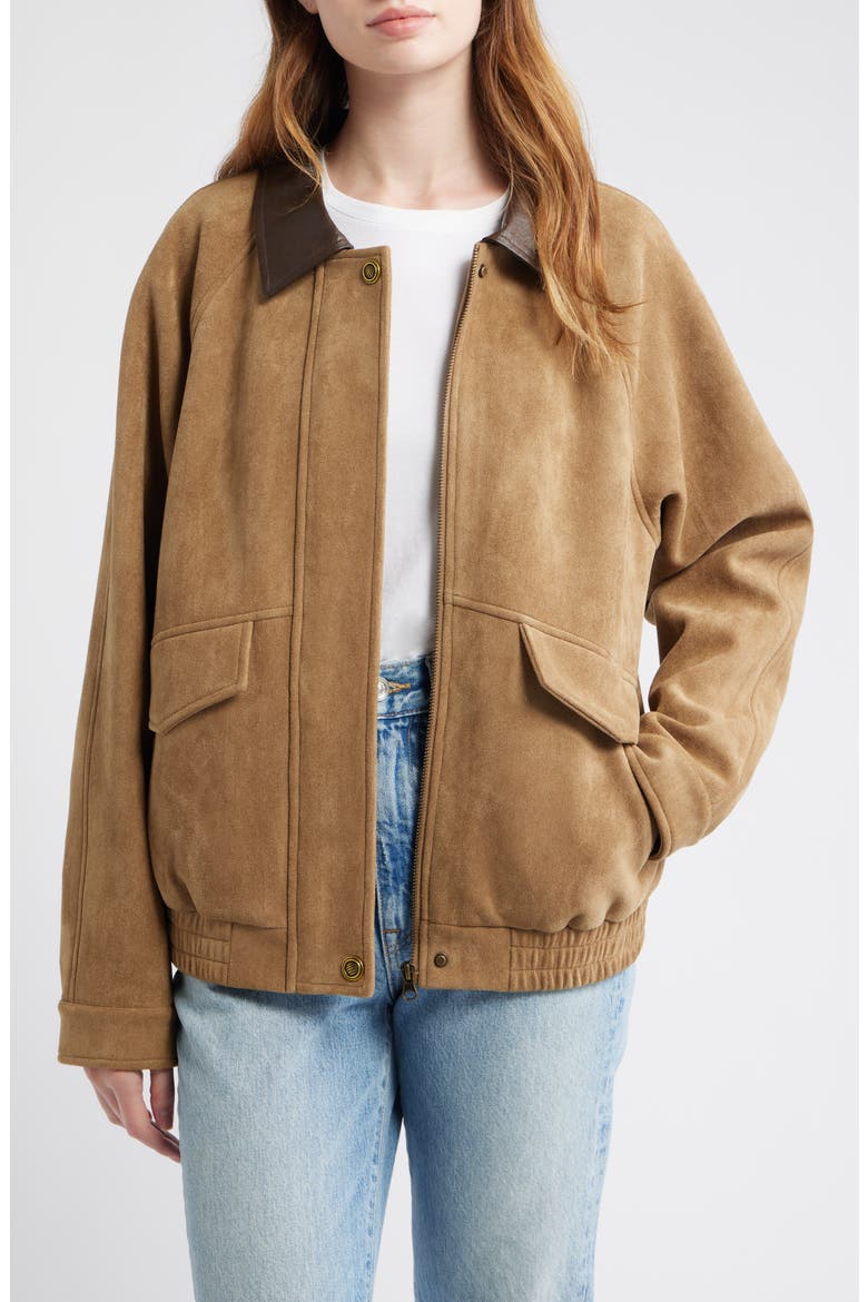 Faux Suede Chore Coat