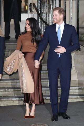 Prince Harry and Meghan Markle at an engagement at Canada House