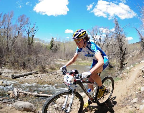 Georgia Gould (Luna Pro Team) with a huge lead.