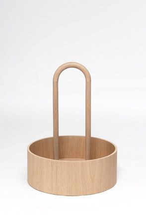 Wooden Basket bowl by Pierre Charpin.