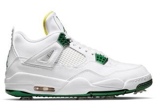 Air Jordan IV golf shoes in green and white