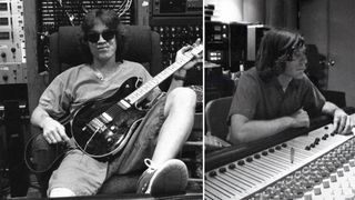 (left) Eddie Van Halen and (right) Donn Landee, both pictured at 5150 Studios