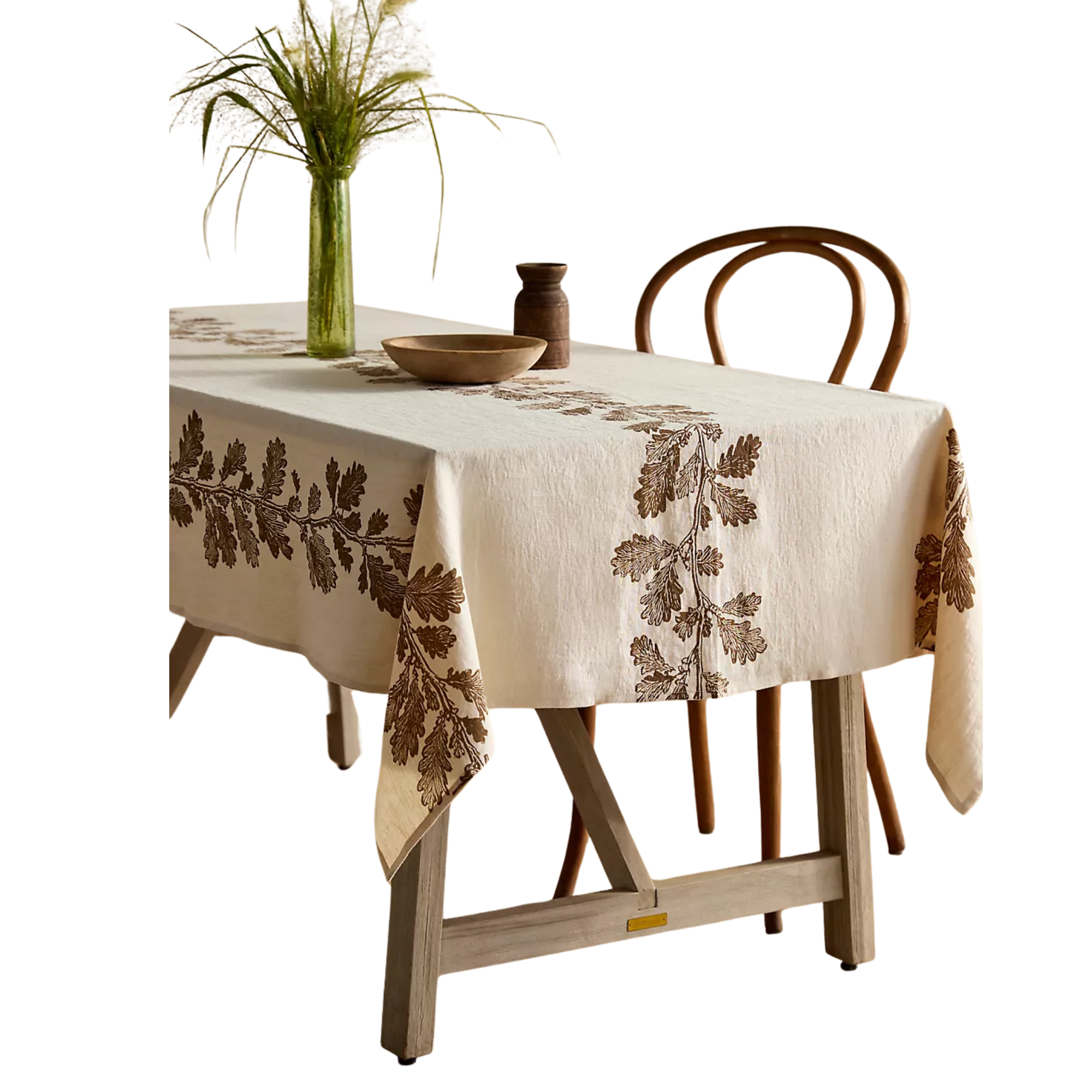 a leaf tablecloth