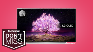The LG C1 OLED TV next to the words Don't Miss