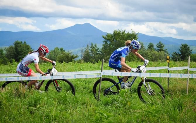 Catharine Pendrel (Luna Pro Team) put everything she could into beating Davison
