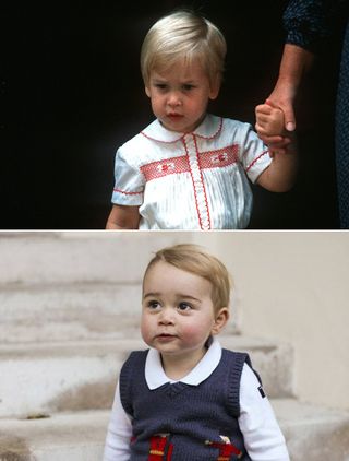 Royals as babies Prince George Prince William Kate Middleton