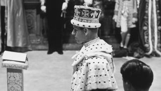 Prince Philip attends the coronation ceremony of Queen Elizabeth II