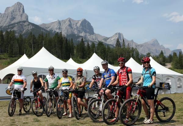 Some of the Australian Riders and support crew the day before the race.