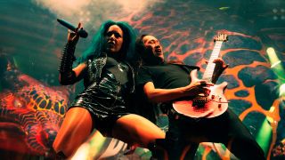 Alissa Whte-Gluz and Herman Li on stage
