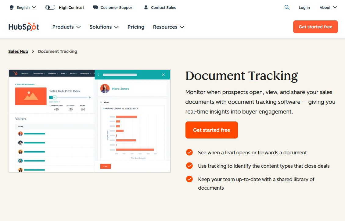 HubSpot Document Tracking