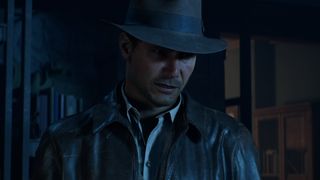 Indiana Jones and the Great Circle screenshot of Indiana Jones in the darkness 