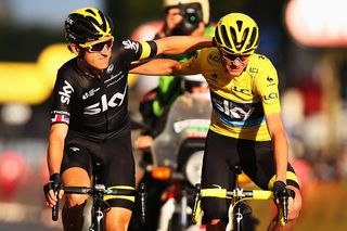 Chris Froome celebrates his Tour de France victory