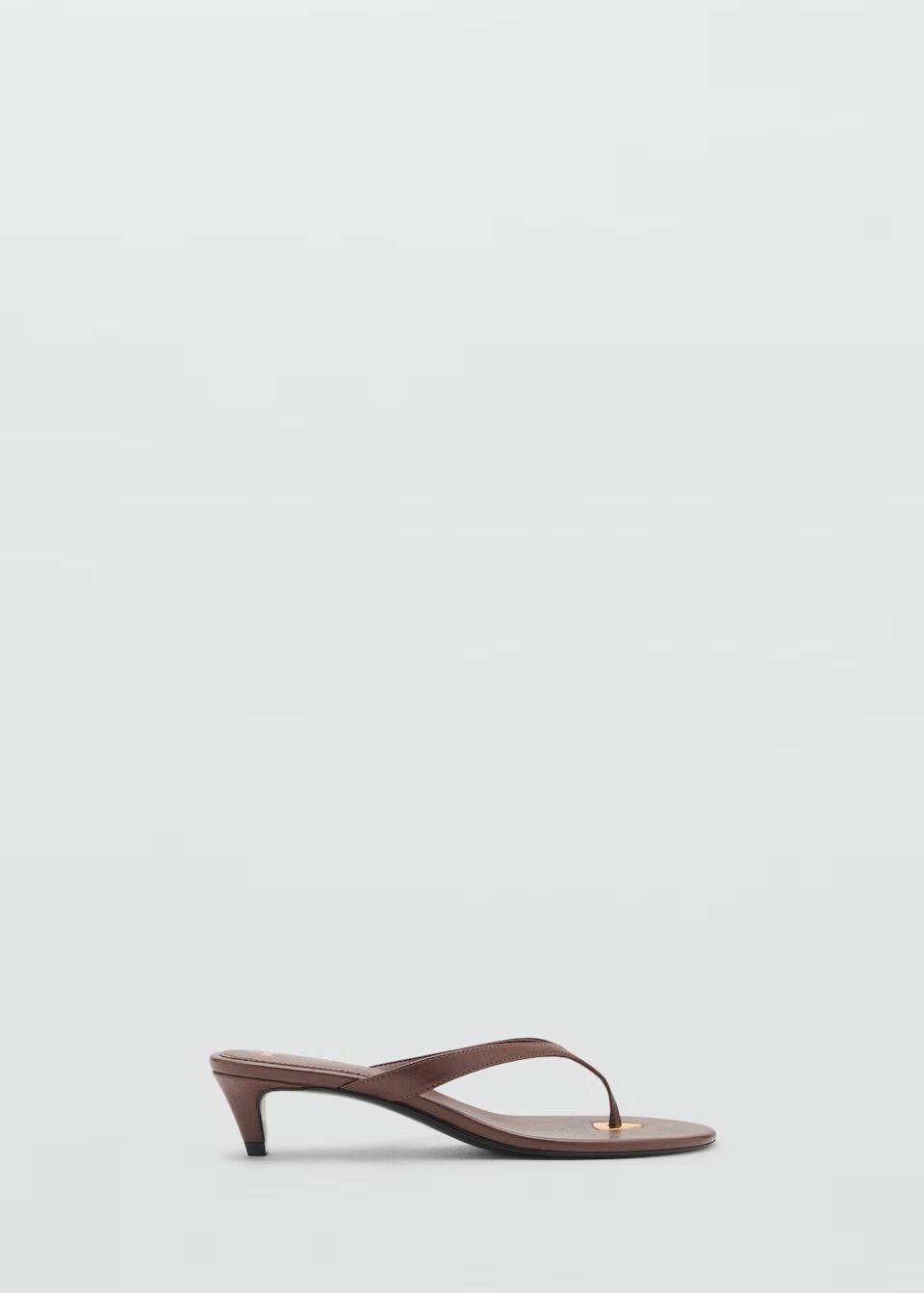 MANGO, Heeled Sandals With Metallic Detail
