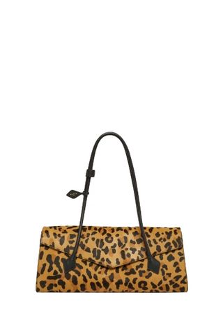 Le Teckel Leopard Calf Hair Shoulder Bag