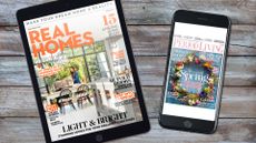 ipad and iphone showing covers of Real Homes and Period Living magazines