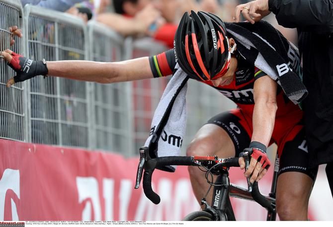 Cadel Evans dug deep to chip away at Uran's lead on stage 14