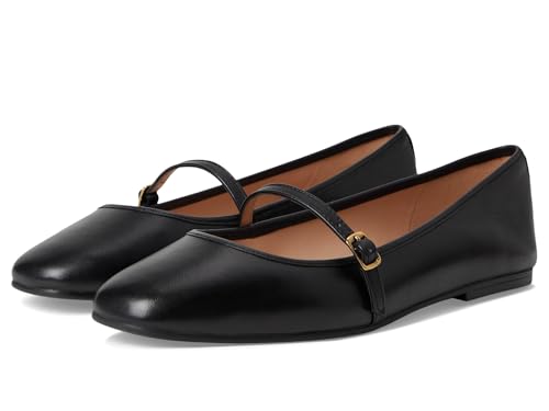 Cole Haan Women's Yelena Maryjane Ballet Flats, Black Leather, 7-B Us