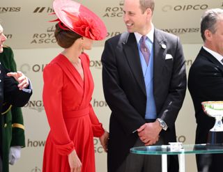 Kate Middleton touches Prince William at Royal Ascot