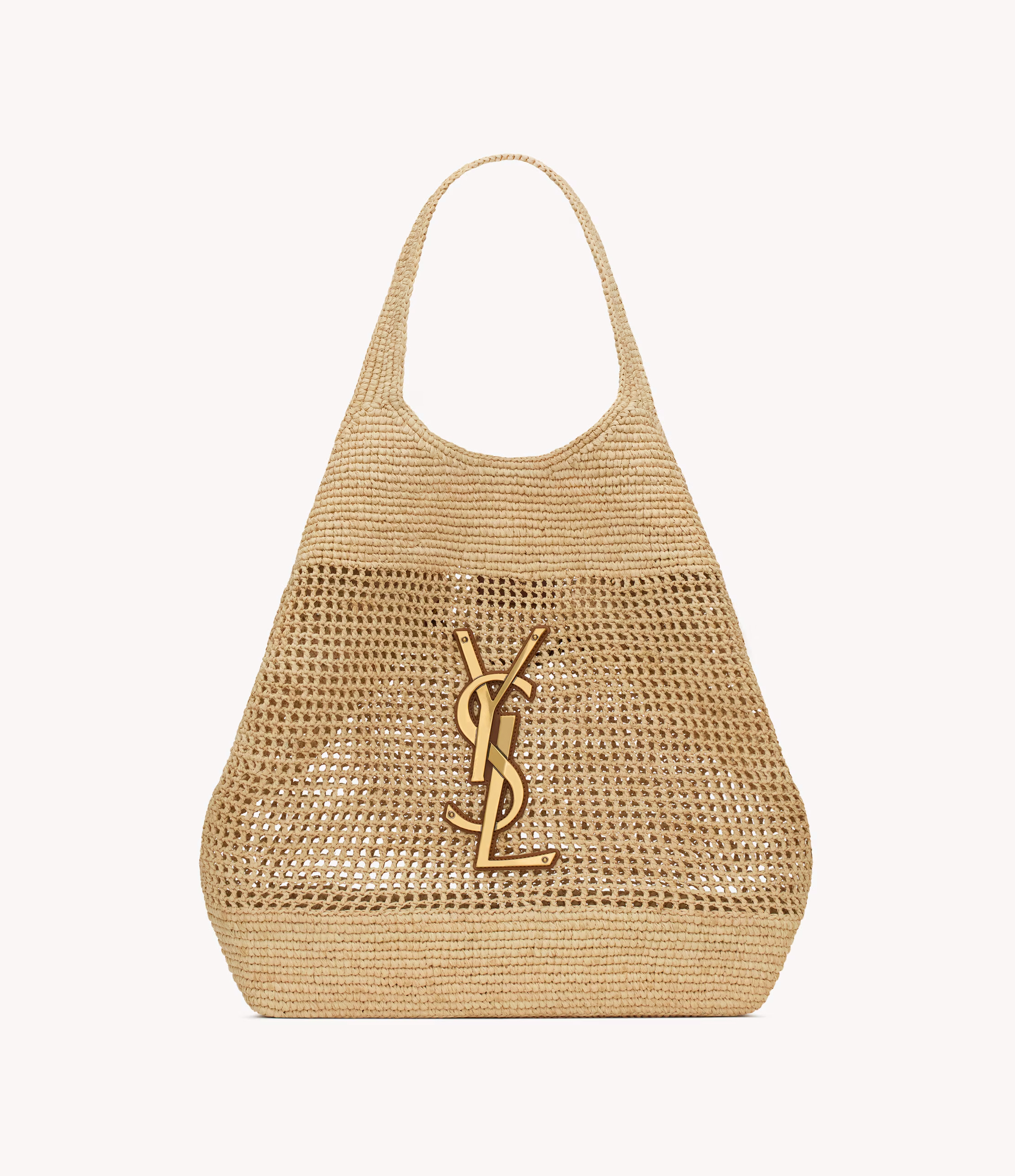 Saint Laurent , Icare Shoulder Bag in Raffia