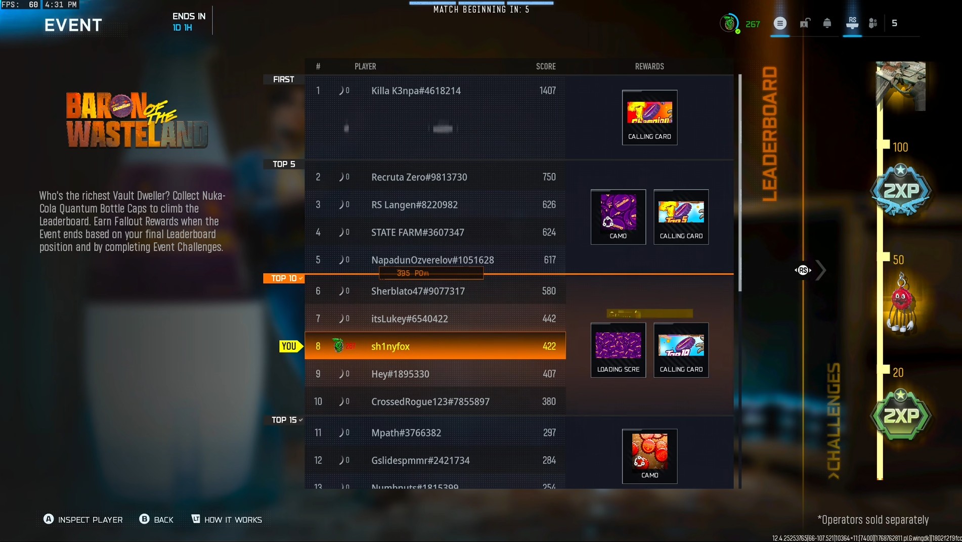 The Baron of the Wasteland leaderboard and rewards in Call of Duty: Black Ops 7 and Warzone.
