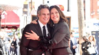 Jennifer Garner and Mark Ruffalo attend his Hollywood Walk of Fame ceremony in 2004