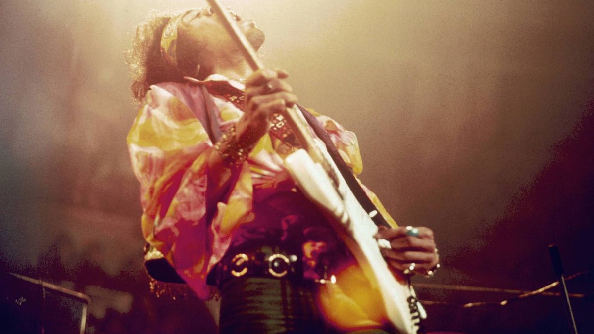 Jimi Hendrix performs live at London&#039;s Royal Albert Hall