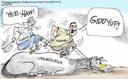 Political&nbsp;Cartoon&nbsp;World Venezuela Nicolas Maduro Juan Guaido