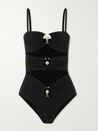 Cutout Embellished Swimsuit