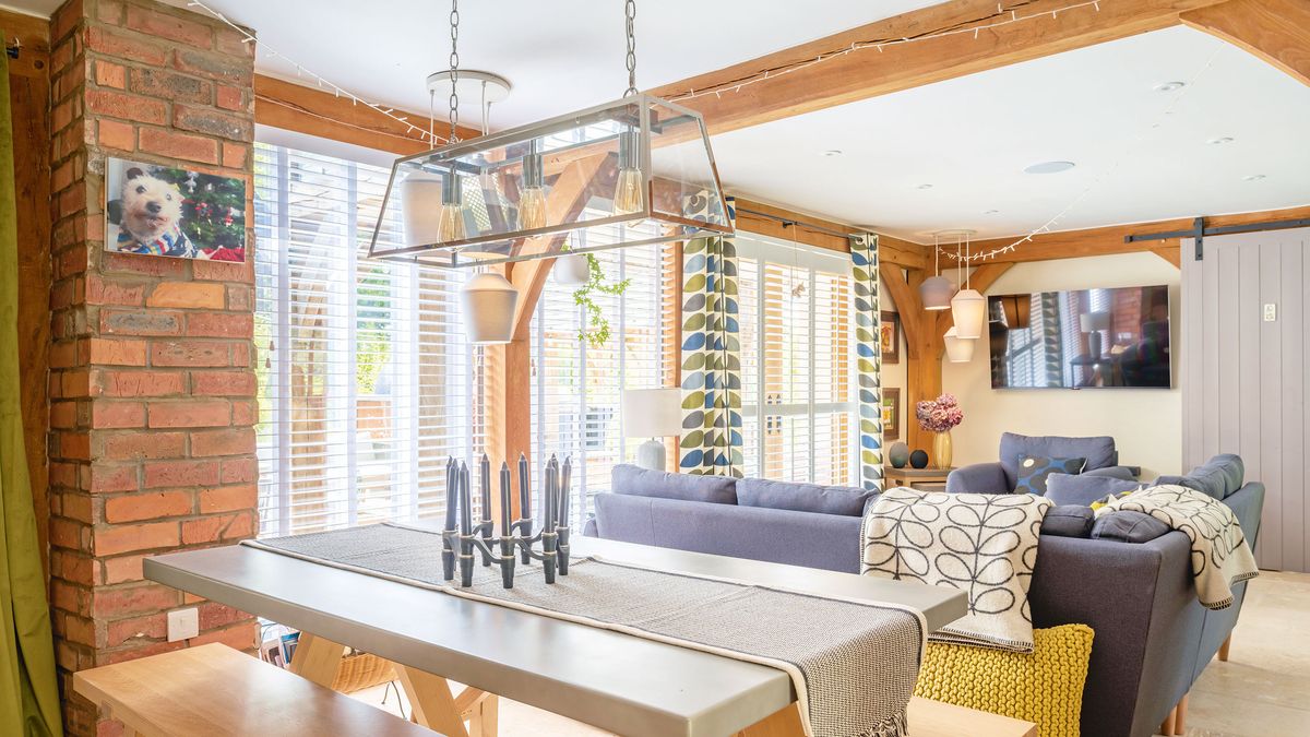 oak frame open plan interiors