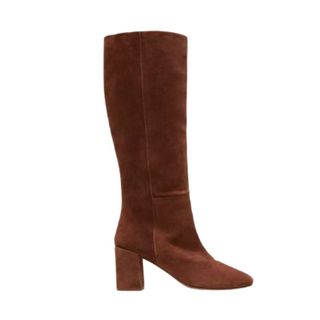 Phase Eight Tan Suede Block Heel Knee Boot