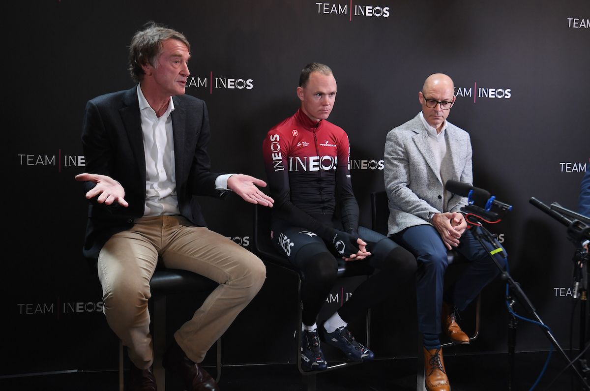 Jim Ratcliffe answers questions from the press