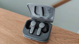 Audio-Technica ATH-TWX7 review: earbuds in grey charging case