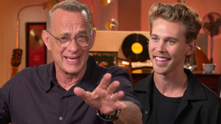 Tom Hanks and Austin Butler in an interview with CinemaBlend to promote "Elvis."