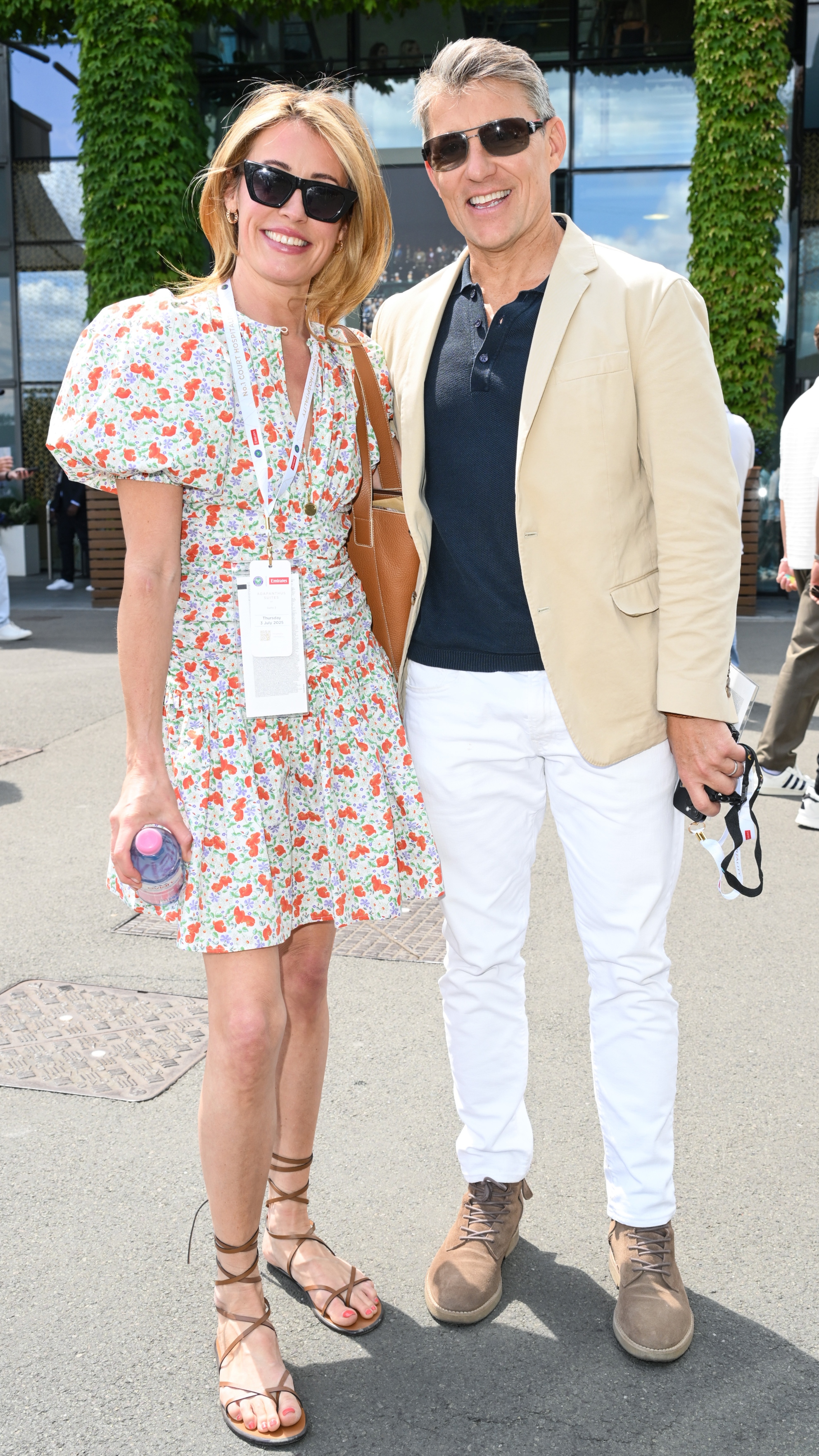 Cat Deeley and Ben Shephard attend day four of the Wimbledon Tennis Championships at the All England Lawn Tennis and Croquet Club