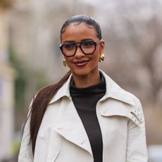 a woman with glossy berry lips - best lip oils