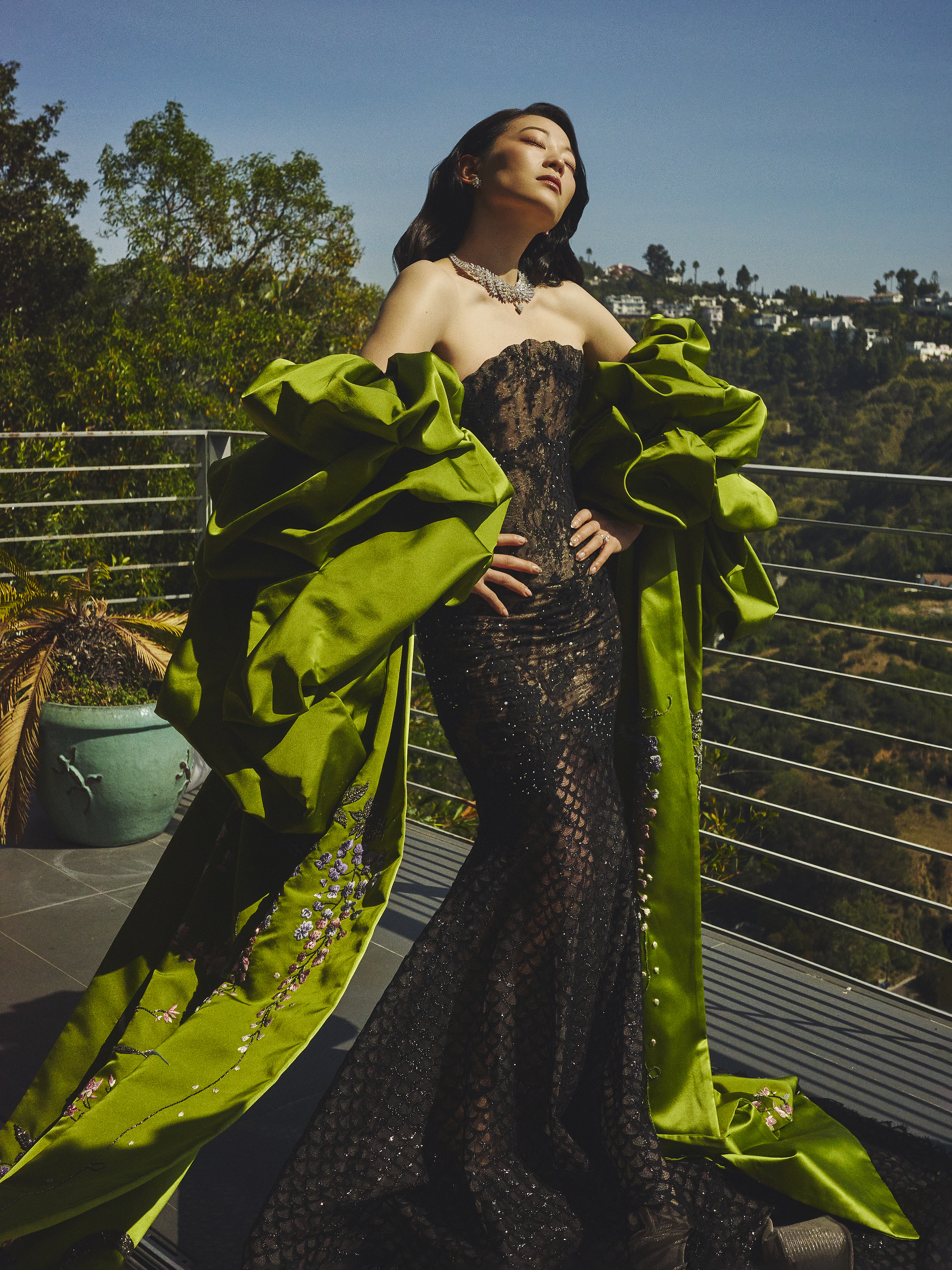 Arden Cho gets ready for the 2026 Oscars red carpet photos