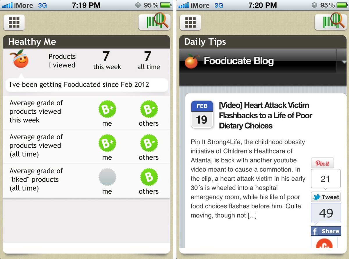 Fooducate review Best food rating app for iPhone iMore