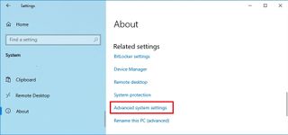 Advanced system settings