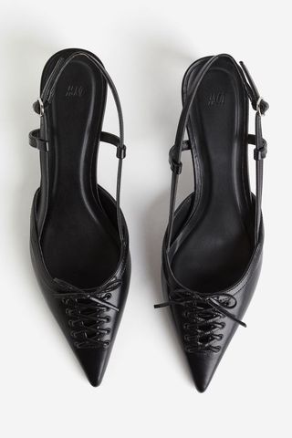 Lacing-Detail Slingbacks