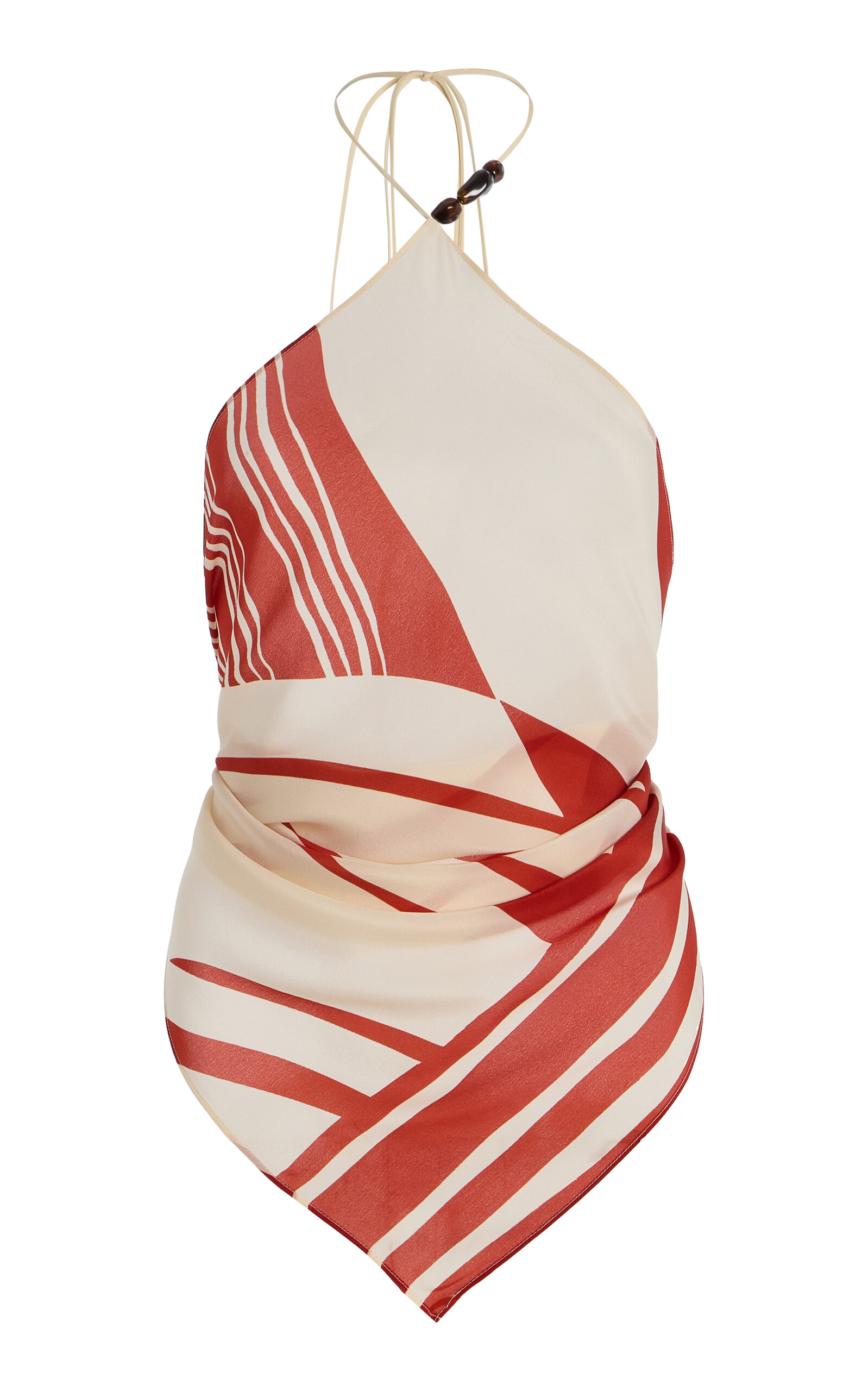 Exclusive Riviera Calla Silk Crepe De Chine Scarf Top