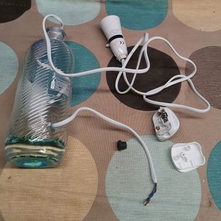 bottle with wiring the lamp