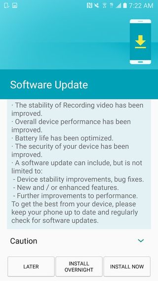 GS7 update changes from T-Mobile