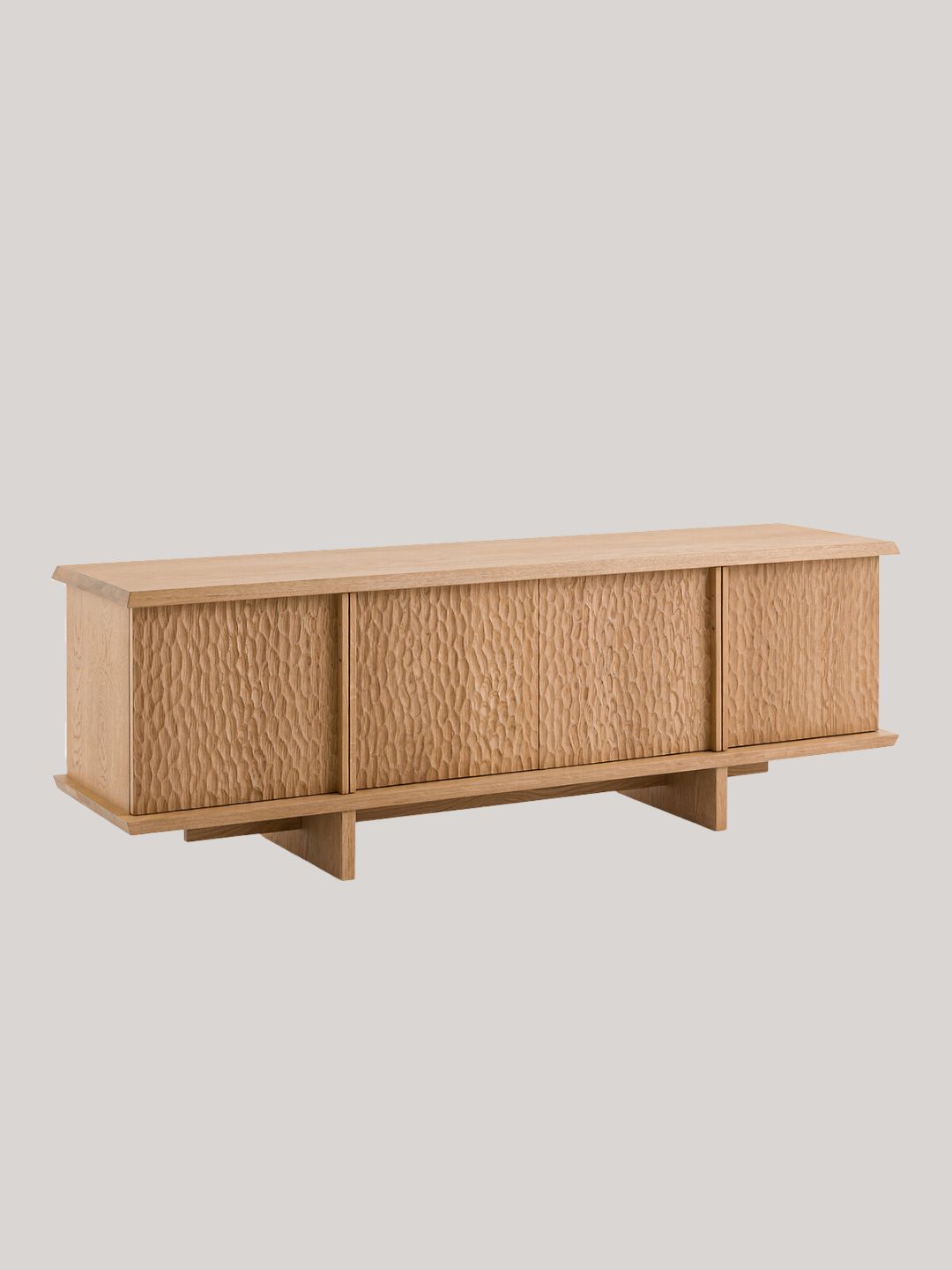 AM.PM, Gouge Sideboard with 4 Doors in Oak and Veneer